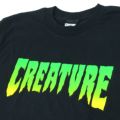 CREATURE T-SHIRT クリーチャー Tシャツ LOGO BLACK/GREEN スケートボード スケボー 1