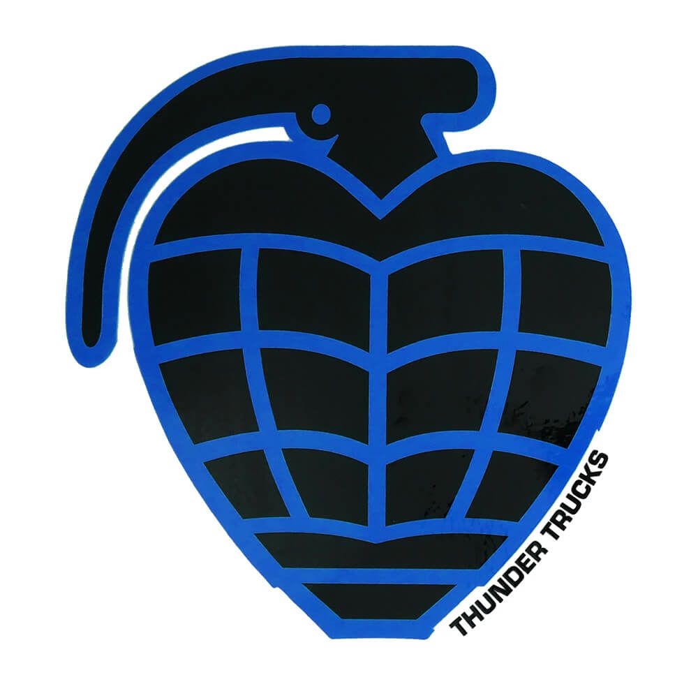 THUNDER STICKER サンダー ステッカー GRENADE DIECUT LARGE BLACK/BLUE スケートボード スケボー