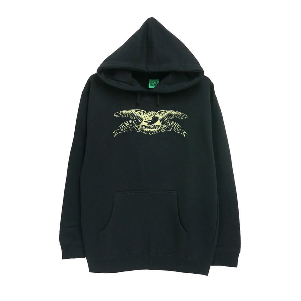 ANTIHERO HOOD アンチヒーロー パーカー BASIC EAGLE BLACK/OFF WHITE スケートボード スケボー