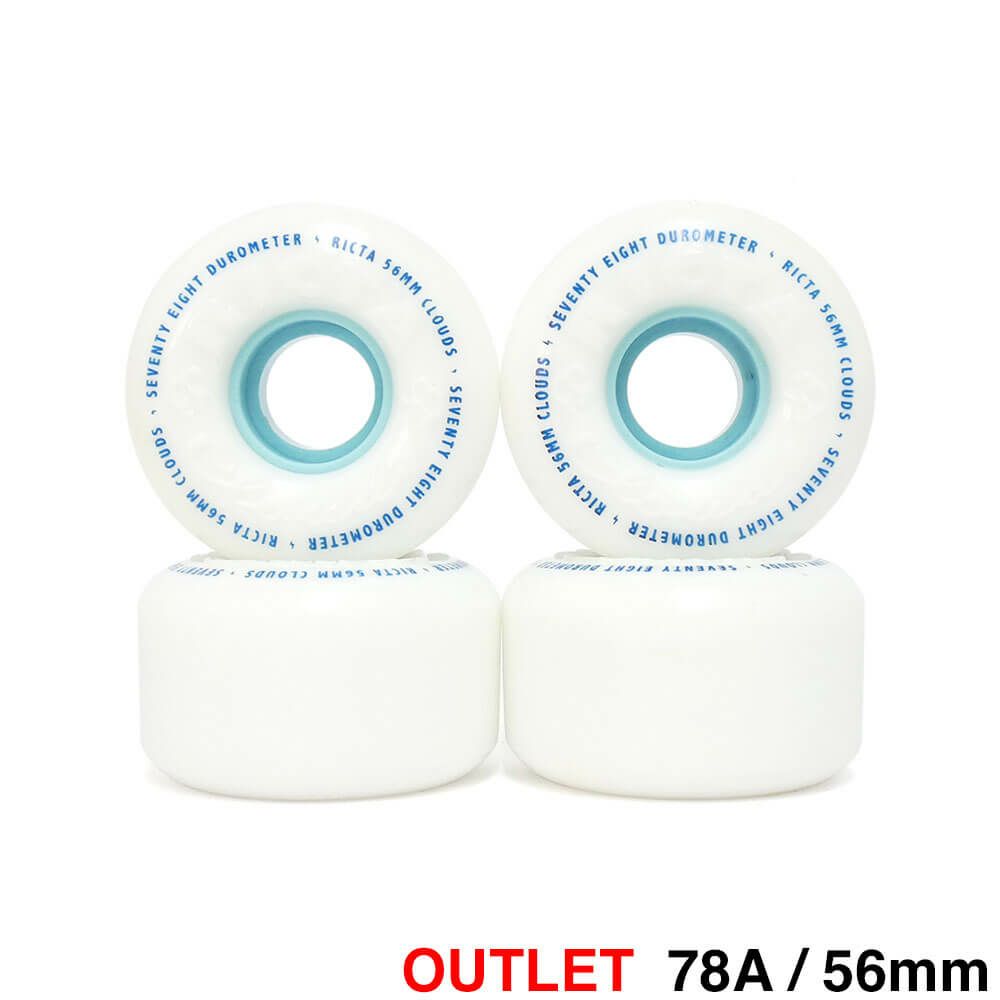 【アウトレット価格 7,260円 → 2,990円】 RICTA WHEEL リクタ ソフトウィール（クルーザー） CLOUDS（87A） 56mm スケートボード スケボー