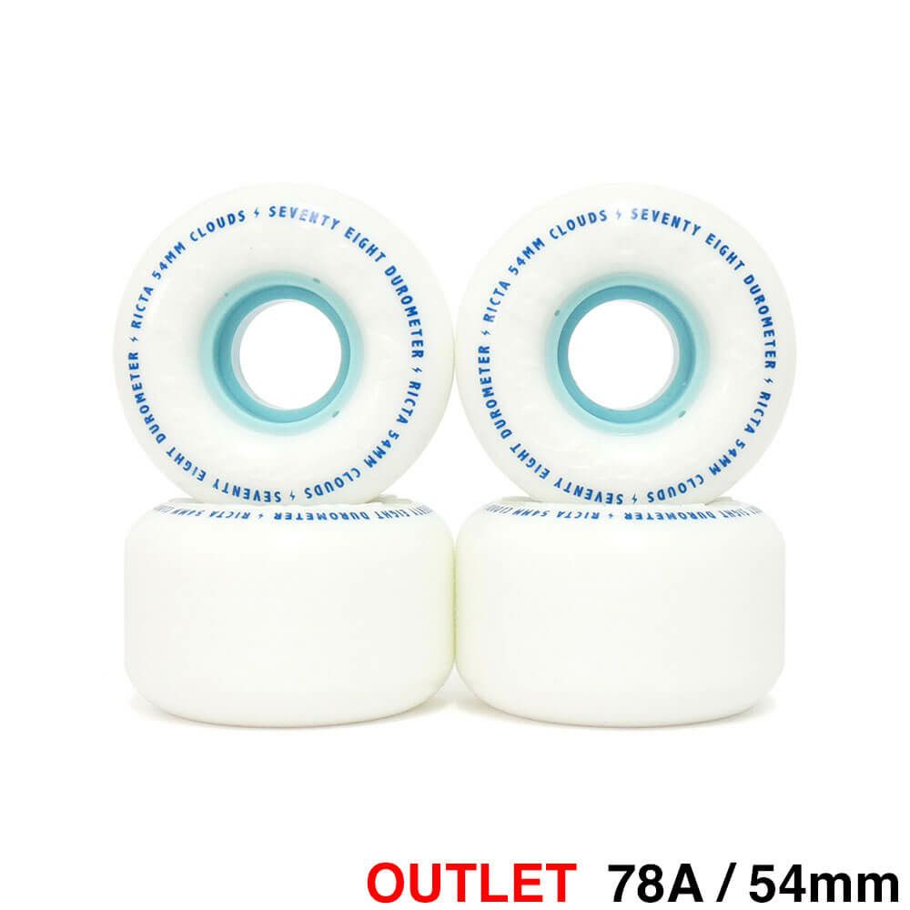 【アウトレット価格 7,260円 → 2,990円】 RICTA WHEEL リクタ ソフトウィール（クルーザー） CLOUDS（87A） 54mm スケートボード スケボー