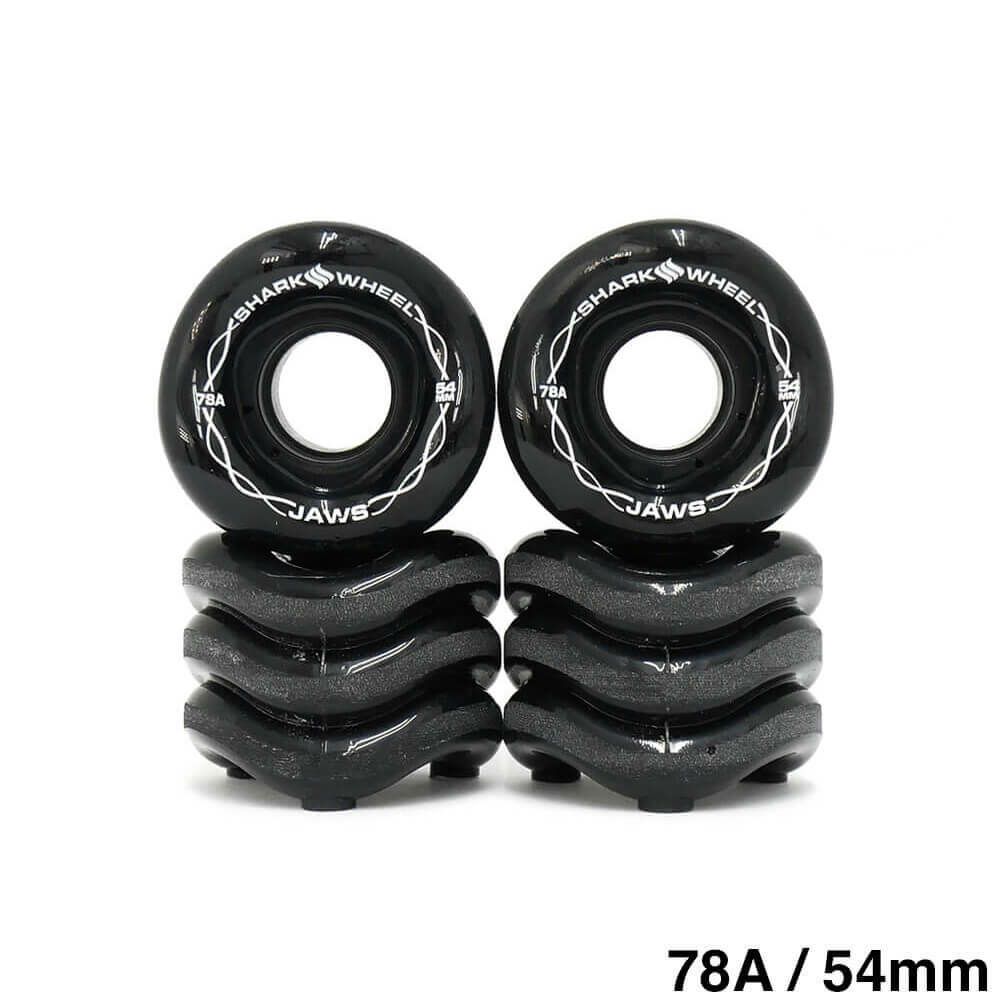 SHARK WHEEL シャークウィール ソフトウィール（クルーザー） JAWS（78A） BLACK/BLACK 54mm スケートボード スケボー