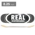 REAL DECK リアル デッキ TEAM CLASSIC OVAL BLACK 8.25 スケートボード スケボー