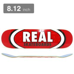 REAL DECK リアル デッキ TEAM CLASSIC OVAL RED 8.12 スケートボード スケボー