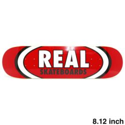 REAL DECK リアル デッキ TEAM CLASSIC OVAL RED 8.12 スケートボード スケボー