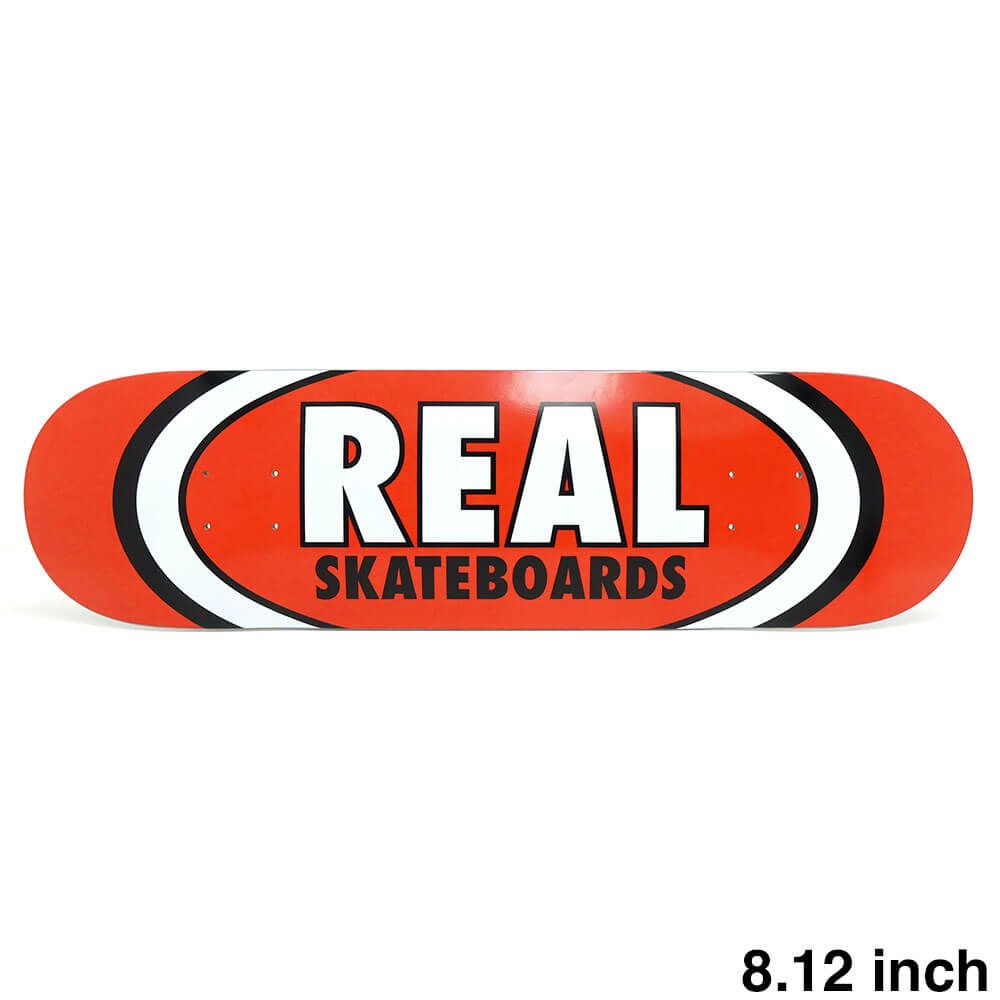 REAL DECK リアル デッキ TEAM CLASSIC OVAL RED 8.12 スケートボード スケボー