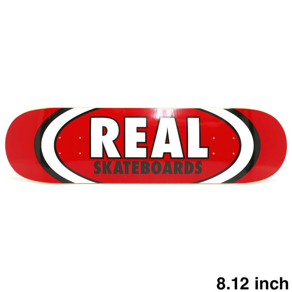 REAL DECK リアル デッキ TEAM CLASSIC OVAL RED 8.12 スケートボード スケボー