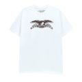 ANTIHERO T-SHIRT アンチヒーロー Tシャツ BASIC EAGLE WHITE/BROWN スケートボード スケボー 