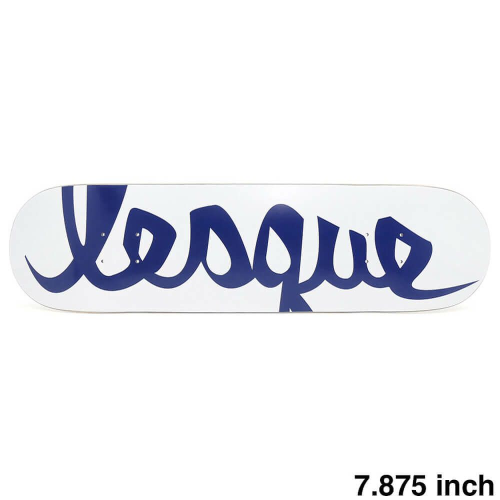 LESQUE DECK レスケ デッキ TEAM LOGO WHITE/NAVY 7.875 スケートボード スケボー