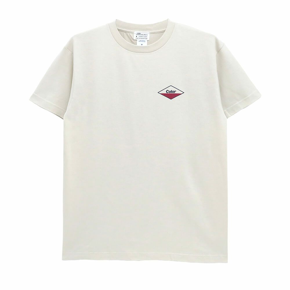 COLOR COMMUNICATIONS T-SHIRT カラーコミュニケーションズ Tシャツ DIAMOND INK 2 LIGHT BEIGE スケートボード スケボー 1