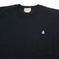 COLOR COMMUNICATIONS T-SHIRT カラーコミュニケーションズ Tシャツ DRIP EMB POCKET HEAVY BLACK 刺繍ロゴ スケートボード スケボー 1