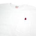 COLOR COMMUNICATIONS T-SHIRT カラーコミュニケーションズ Tシャツ DRIP EMB POCKET HEAVY WHITE 刺繍ロゴ スケートボード スケボー 1