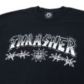 THRASHER T-SHIRT スラッシャー Ｔシャツ BARBED WIRE（US企画） BLACK スケートボード スケボー 1