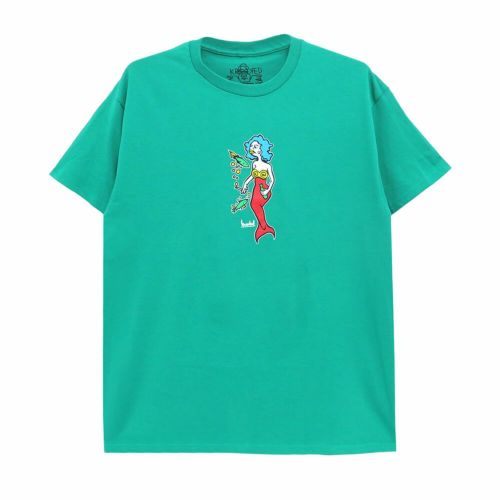KROOKED T-SHIRT クルキッド Tシャツ MERMAID KELLY GREEN スケートボード スケボー 