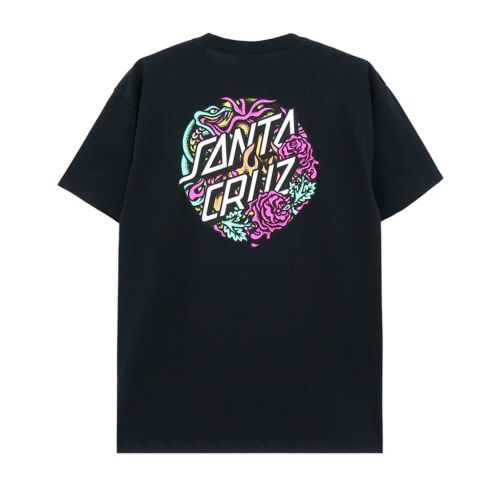 SANTA CRUZ T-SHIRT サンタクルーズ Tシャツ DRESSEN ROSE CREW 2 BLACK スケートボード スケボー 