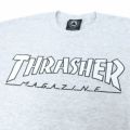  THRASHER T-SHIRT スラッシャー Ｔシャツ OUTLINE（US企画） GREY/WHITE スケートボード スケボー 1