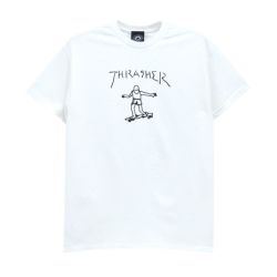 THRASHER T-SHIRT スラッシャー Ｔシャツ GONZ（US企画） WHITE スケートボード スケボー 