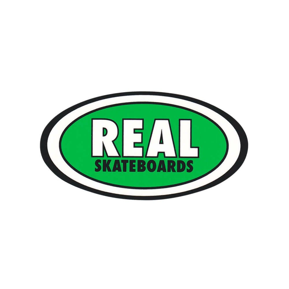 REAL STICKER リアル ステッカー CLASSIC OVAL SMALL 330 GREEN スケートボード スケボー