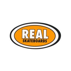 REAL STICKER リアル ステッカー CLASSIC OVAL SMALL 330 ORANGE スケートボード スケボー