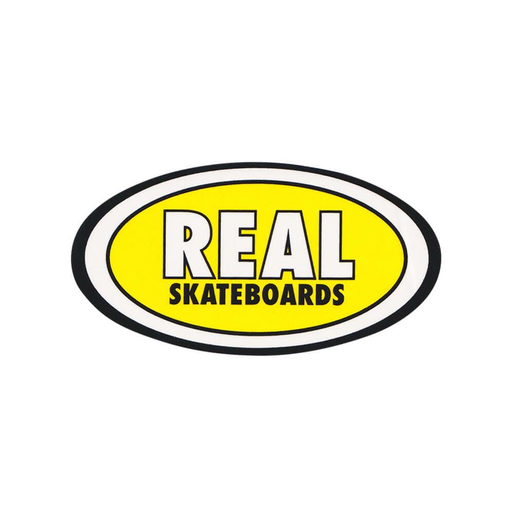 REAL STICKER リアル ステッカー CLASSIC OVAL SMALL 330 YELLOW スケートボード スケボー