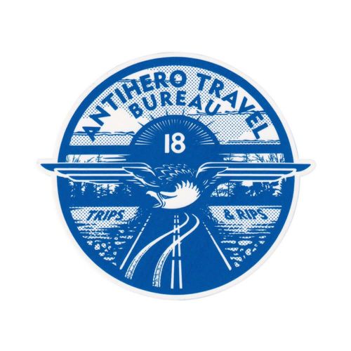 ANTIHERO STICKER アンチヒーロー ステッカー TRAVEL BUREAU 440 BLUE スケートボード スケボー
