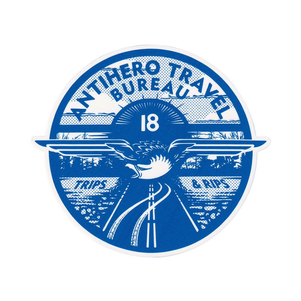 ANTIHERO STICKER アンチヒーロー ステッカー TRAVEL BUREAU 440 BLUE スケートボード スケボー