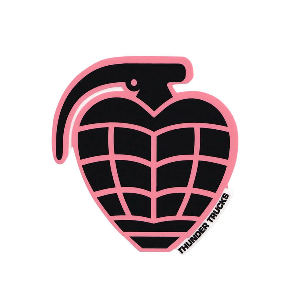 THUNDER STICKER サンダー ステッカー GRENADE DIECUT MEDIUM BLACK/PINK スケートボード スケボー