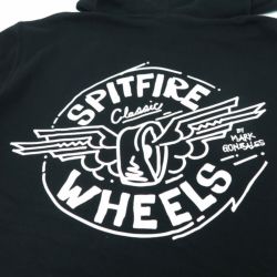  SPITFIRE HOOD スピットファイヤー パーカー GONZ FLYING CLASSIC BLACK スケートボード スケボー 3