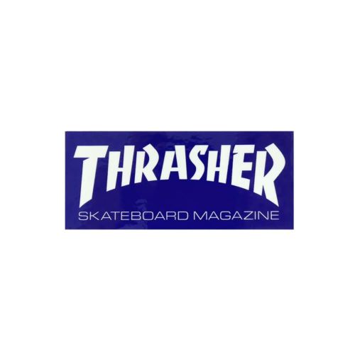 THRASHER STICKER スラッシャー ステッカー BOX MAG LOGO 220（US企画） BLUE/WHITE スケートボード スケボー