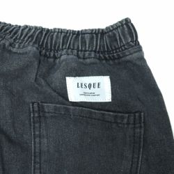 LESQUE PANTS レスケ パンツ ジーンズ DENIM TIEUP PANTS BLACK スケートボード スケボー 5