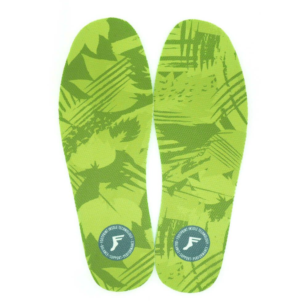 衝撃を90%以上吸収！ FOOTPRINT INSOLE フットプリント インソール KINGFOAM FLAT CUT 3.5mm GREEN CAMO スケートボード スケボー