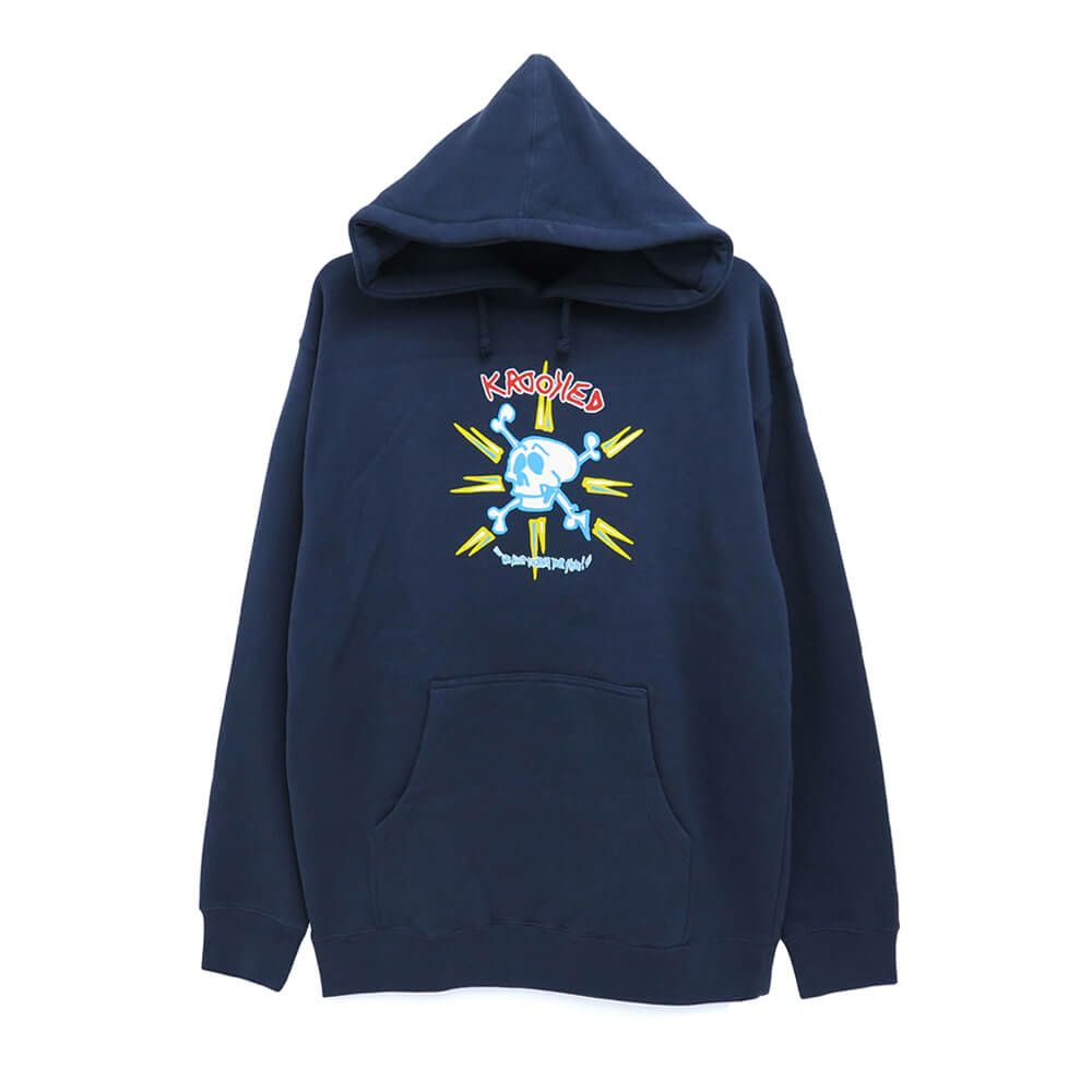 KROOKED HOOD クルキッド パーカー STYLE SLATE BLUE スケートボード スケボー 