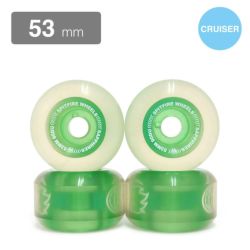 SPITFIRE WHEEL スピットファイヤー ソフトウィール（クルーザー） SAPPHIRES 90DU CRUISER RADIALS クリア/緑 53mm スケートボード スケボー