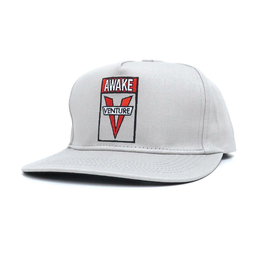 VENTURE CAP ベンチャー キャップ AWAKE SNAPBACK SILVER/RED スケートボード スケボー 