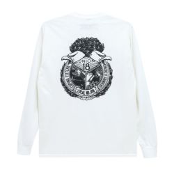 ANTIHERO LONG SLEEVE アンチヒーロー ロングスリーブTシャツ UNION 18 LOCAL POCKET WHITE スケートボード スケボー 