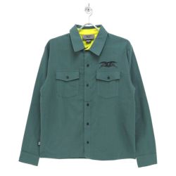 EVISEN LONG SLEEVE エビセン 長袖シャツ WORLD HALL FLANNEL GREEN