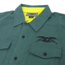 ANTIHERO LONG SLEEVE アンチヒーロー 長袖シャツ BASIC EAGLE FLANNEL SHIRT DARK GREEN スケートボード スケボー 1