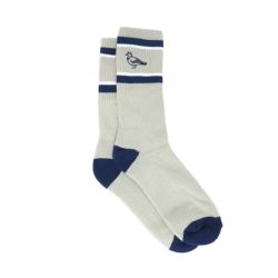 ANTIHERO SOCKS アンチヒーロー ソックス 靴下 BASIC PIGEON EMB LIGHT GREY/NAVY スケートボード スケボー 3