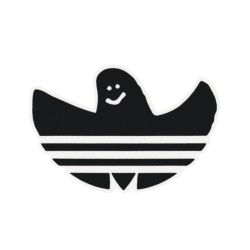 ADIDAS STICKER アディダス ステッカー SHMOO BLACK/WHITE スケートボード スケボー