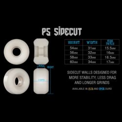 BONES WHEEL ボーンズ ウィール SPF P5（SIDECUT）84B CIRCLE SKULLS 56mm スケートボード スケボー 2