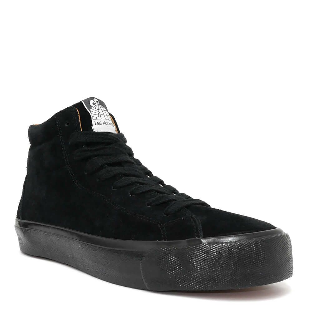 LAST RESORT AB SHOES ラストリゾートエービー シューズ スニーカー VM003 SUEDE HI BLACK/BLACK スケートボード スケボー