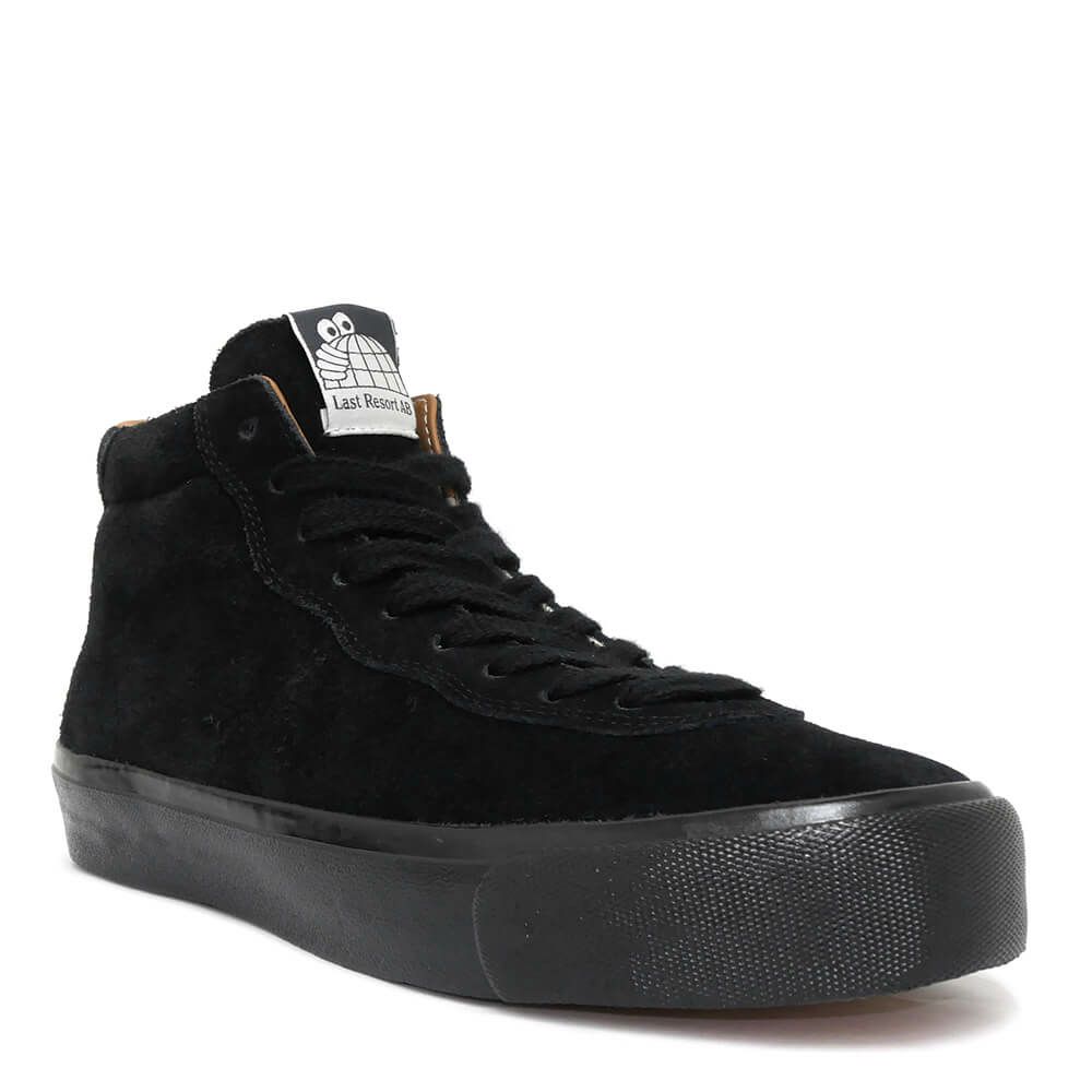 LAST RESORT AB SHOES ラストリゾートエービー シューズ スニーカー VM001 SUEDE HI BLACK/BLACK スケートボード スケボー