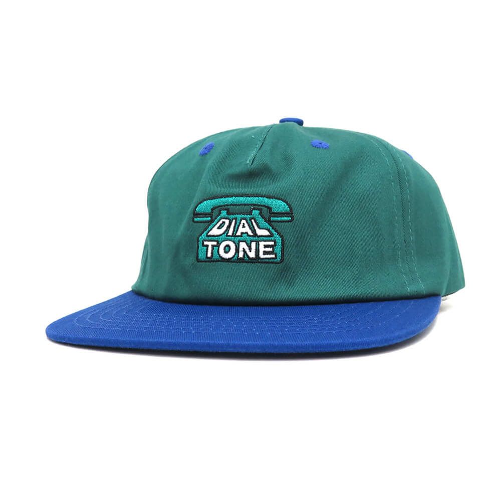 DIAL TONE CAP ダイアルトーン キャップ DIAL LOGO SNAPBACK FOREST GREEN/NAVY スケートボード スケボー 