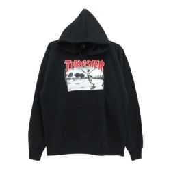 THRASHER HOOD スラッシャー パーカー JAKE DISH BLACK（US企画） スケートボード スケボー 