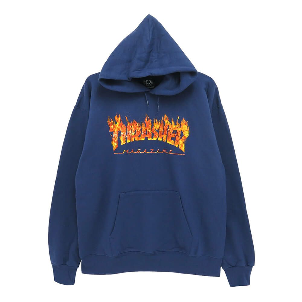  THRASHER HOOD スラッシャー パーカー INFERNO NAVY（US企画） スケートボード スケボー 