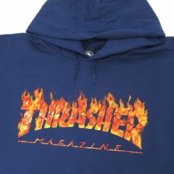  THRASHER HOOD スラッシャー パーカー INFERNO NAVY（US企画） スケートボード スケボー 1