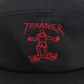 THRASHER CAP スラッシャー キャップ GONZ 5 PANEL CAMP BLACK/RED（US企画） スケートボード スケボー 4