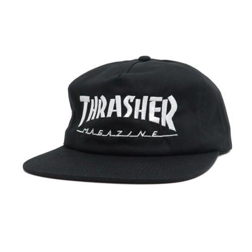  THRASHER CAP スラッシャー キャップ MAG LOGO SNAPBACK BLACK/WHITE（US企画） スケートボード スケボー 