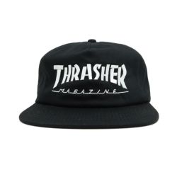  THRASHER CAP スラッシャー キャップ MAG LOGO SNAPBACK BLACK/WHITE（US企画） スケートボード スケボー 1