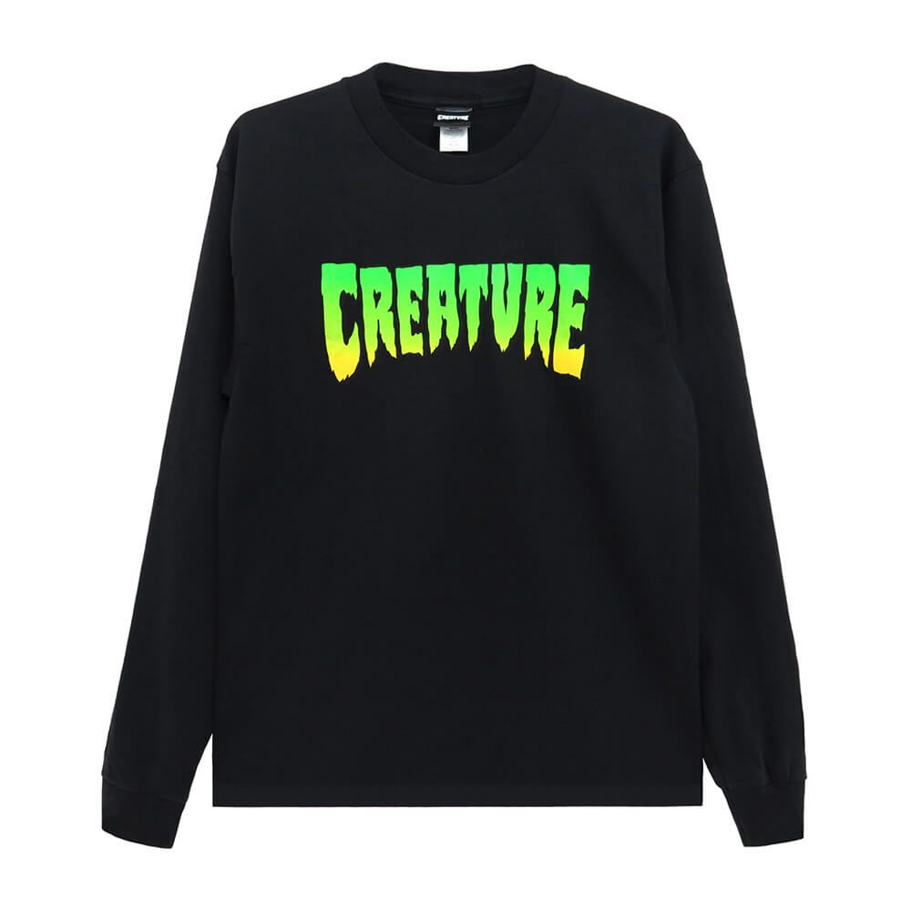 CREATURE LONG SLEEVE クリーチャー ロングスリーブTシャツ CREATURE LOGO BLACK スケートボード スケボー 